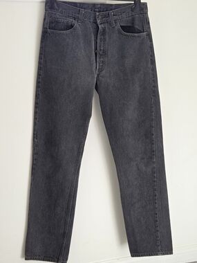 VTG Levi's 501 Mens Made In USA August, 1990, Gray Wash Button Fly Jeans 33x34